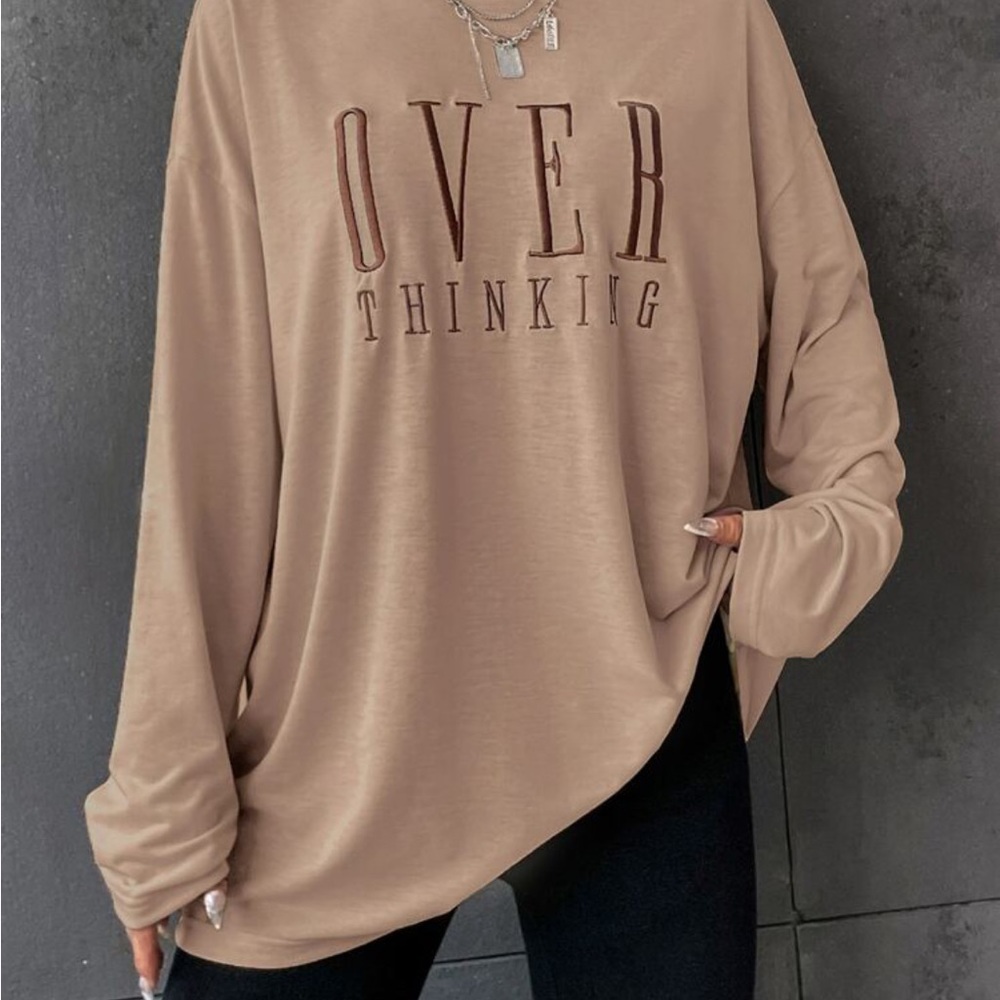 Drop shoulder over thinking shirt